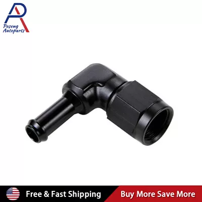 6AN Female To 3/8 Barb & 5/16 Barb Fitting Adapter 90 Degree Swivel Aluminum • $36.19