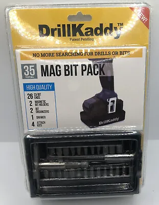 Drillkaddy Mag Bit Set 35 Pieces Chrome Vandium W/Storage Drawer -factory Seal • $26.99