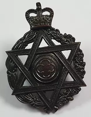 British Army Royal Chaplains' Department Jewish Chaplain Cap Badge - Blackened • £12.90