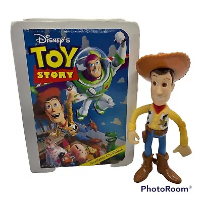 Walt Disney Masterpiece Woody 1996 Toy Story McDonald's Happy Meal Toy 4” VTG • $17.49