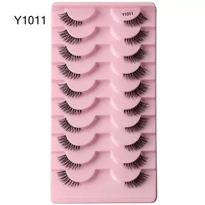 Half Eyelashes Natural Look With Clear Band Half Lashes False Eyelashes Cat Eye • £6.05