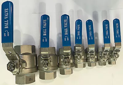 £19.95 • Buy Bsp Stainless Steel 316 2 Piece Lockable Ball Valves - 1/4  - 2  70 Bar Rated