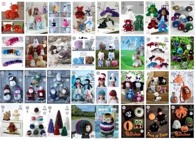 King Cole Knitting Patterns - Tinsel Chunky - All Designs - Toys Christmas • £4.49