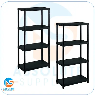 2 X Shelving Garage Tier Storage Unit Racking Heavy Duty Shelf Plastic Rack • £29.99