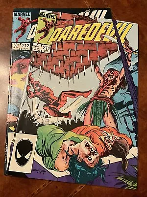 Lot Of 2 Marvel Daredevil #211 & 212 Copper Comic Books 1984 Mazzucchelli Art • $0.99