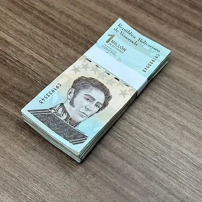Venezuela Bolivar Currency 1 Million Circulated X 100 Banknote Bundle -DRAGON- • $43.95