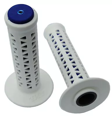 AME Old School BMX Unitron Bicycle Grips - WHITE Over BLUE • $36.99