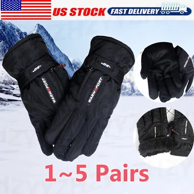 Mens Winter Thermal Warm Waterproof Ski Snowboarding Driving Work Gloves Mitten • $7.77