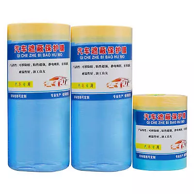 Auto Spray Paint Masking Paper Film For Furniture Car Renovation Protective Tape • $11.15