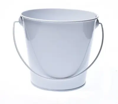 Small Metal Bucket W/ Handles Galvanized Pails For Centerpieces Crafts Gifts • $4.89