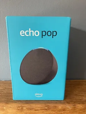 Amazon Echo Pop Smart Speaker+alexa(charcoal)-brand New Factory Sealed • £22.99