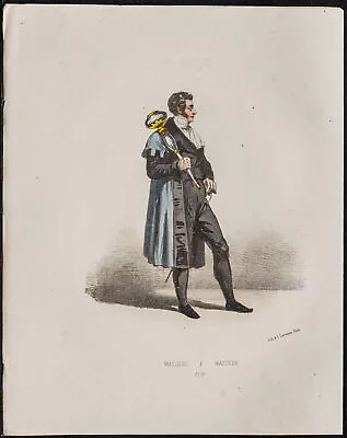 1862 - Pontifical Massier - Color Costume - Lithograph - Vatican • $30.84