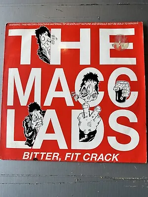 The Macc Lads Bitter Fit Crack 12 Inch Vinyl LP 1987 VG/VG TRANSLUCENT RED 1st • £22