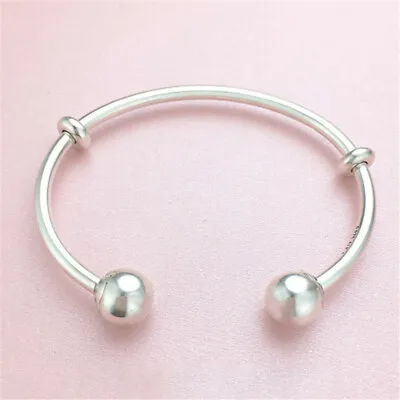 New 100% Authentic 925 Sterling Silver Moment Open Bangle Charm Bracelet • $40.84