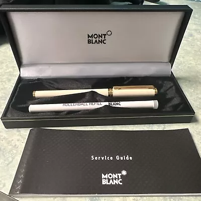 Montblanc Noblesse Cream Lacquer Rollerball Pen With Box & Refill FREE SHIPPING • $199