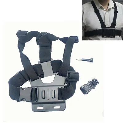 Black Shoulder Chest Strap Mount Harness Belt For Nikon KeyMission 360/170 Gopro • $17.67