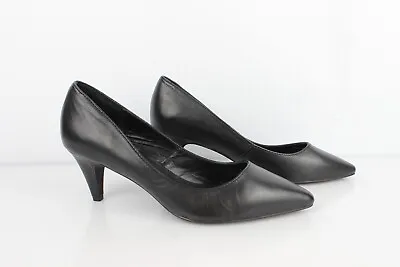 Minelli Leather Court Shoes Black T 39 Mint • $67.64