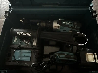 £56 • Buy Makita DHP458Z 18V Cordless Keyless Chuck Combi Drill, Charger And Battery 3ah