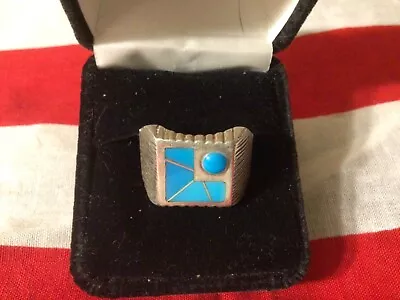 Native American Navajo Men’s Turquoise Ring • $70