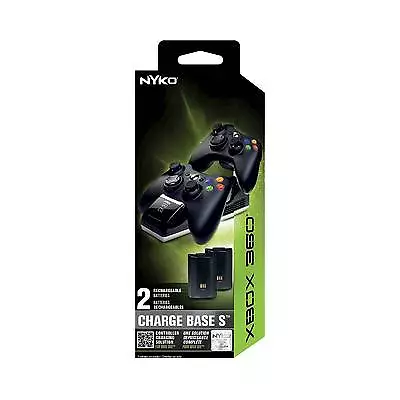 $34.95 • Buy NEW NYKO Charge Base S Xbox 360 Controllers W/ 2 Rechargeable Batteries Charger