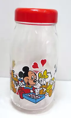 Large 24cm Vintage Baby Disney Characters Glass Jar / Canister France VGC Mickey • $29