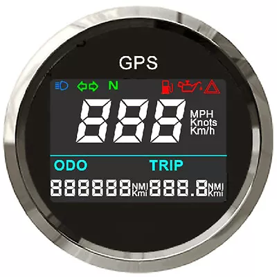 52mm Waterproof GPS Digital Speedometer Odometer Gauge For Motorcycle Car Truck • $50.30