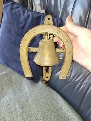 Vintage Brass Horse Shoe Door Bell * Free UK Mainland Postage  • £55