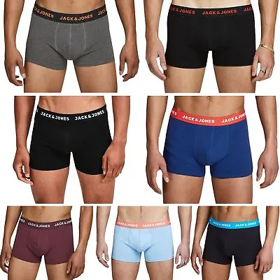 Jack & Jones Mens 2 Pack Boxer Shorts Trunks Underwear Multipack Underpants Set • £7.99