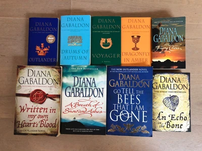 $85 • Buy 9 X Diana Gabaldon COMPLETE OUTLANDER Series Cross Stitch GO TELL BEES I AM GONE