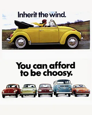 Volkswagen 1960s Advertisement Poster Print  • $19.99