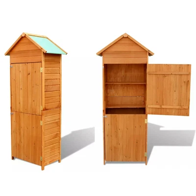 £174.99 • Buy Outdoor Garden Shed Wooden Tool Storage Shelves Utility Cabinet Waterproof Roof