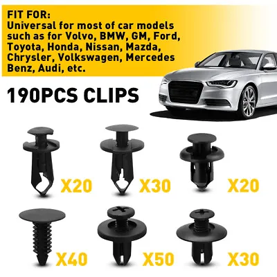 190x Car Trim Body Clips Kit Rivets Retainer Door Panel Bumper Plastic • $25.96