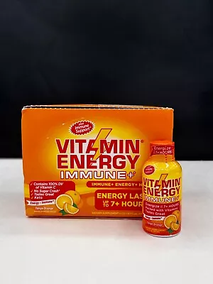 Vitamin Energy Immune+ Shot 7hrs Energy Tango Orange 1.93 Fl.Oz (12 PACK) • $29.98