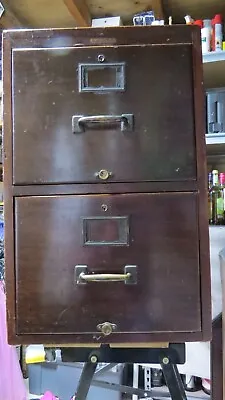 Vintage 2 Drawer Wooden Filing Cabinet • £100