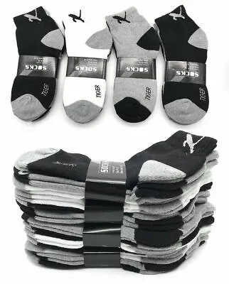 New 3-12 Pairs Mens Ankle Quarter Crew Sports Socks Low Cut Cotton Size 9 -13 • $9.95