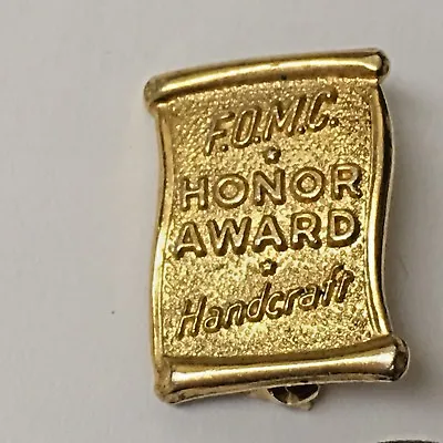 Vintage  F O M C  Handcraft Pin     • $14