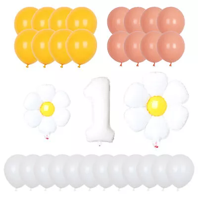 Foil Balloon Party Decorations Daisy Garland Colorful Birthday Durable. • £8.98