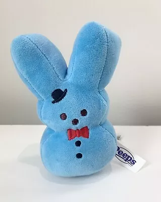 Peeps Plush Marshmallow Blue 6” Plush Bunny With Hat & Bow Tie • $12.99