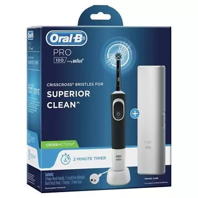 Oral B Pro 100 Cross Action Power Toothbrush Black • $39.99