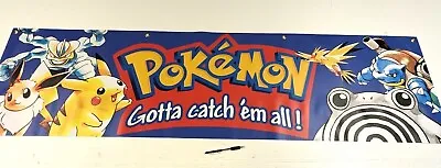 $149 • Buy Pokemon Early '90's Vintage Style Promo Display Banner Sign Poster 3 Sizes!