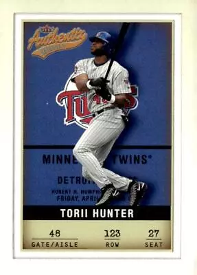 2002 Fleer Authentix #123 Torii Hunter • $0.99