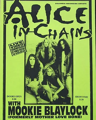 Alice In Chains Tour Poster 10 X 14 NEW !  FREE Shipping In USA ! • $20