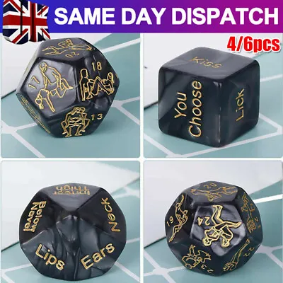 4/6PCS Adult Love Dice Glow Funny Dice Position Dice Love Game Toy Couple Gifts • £7.49