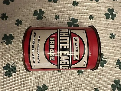 Vintage 1 LB WHITE EAGLE Grease Motor Oil Advertising Can Pail Bucket • $300