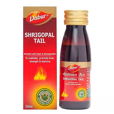 Dabur Shri Gopal Tail Oil 50ml Massage Oil For Men - Promotes Strength & Stamina • $11.50