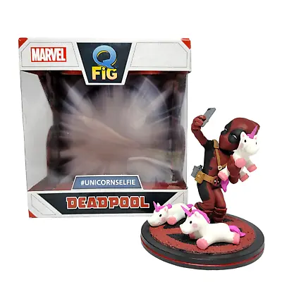 Quantum Mechanix Deadpool Unicorn Selfie Q-Fig Max Toons Figure Marvel Comics • $38.44