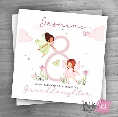 Personalised Birthday Card Fairy 5th 6th 7th 8th Daughter Granddaughter Niece • £2.97