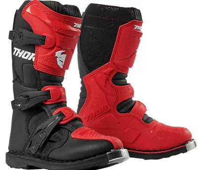 Thor Youth Blitz Xp Mx Boots - Red/black - Motocross/offroad • $89.95