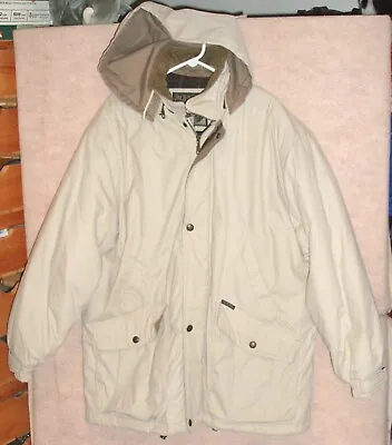 Men's Beige PACIFIC TRAIL Hooded Winter Coat  Size Large • $19.99