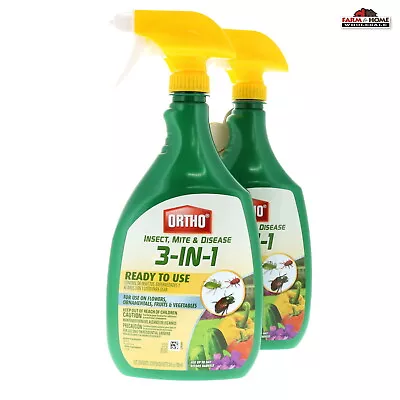 (2) Ortho Insect Mite & Disease Control Plant Spray Garden ~ New • $35.95